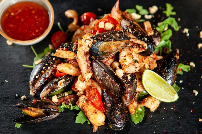 delicious seafood with spicy sos mediterranean fine cuisine (1)